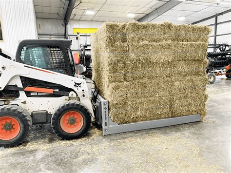 hay squeeze attachment for skid steer|skid steer bale squeeze attachment.